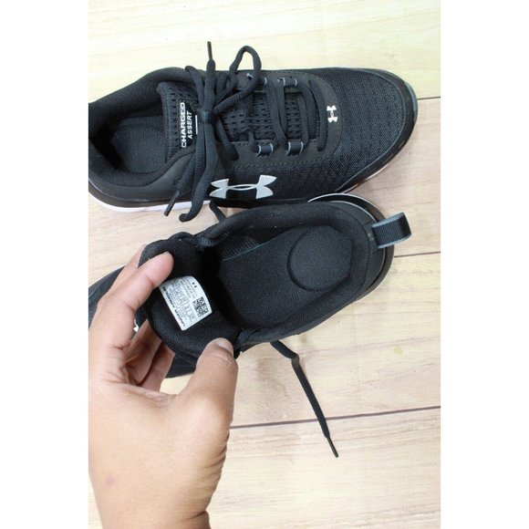 Under Armour Charged Assert Black Nylon Mesh Sneaker Running Shoes Size 8.5 - Picture 8 of 9